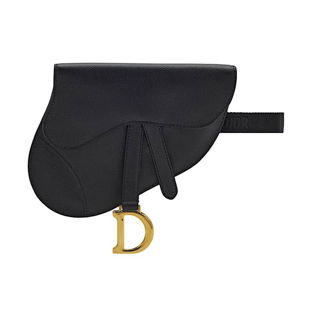 Dior Flat Saddle Belt Bag Grained Calfskin